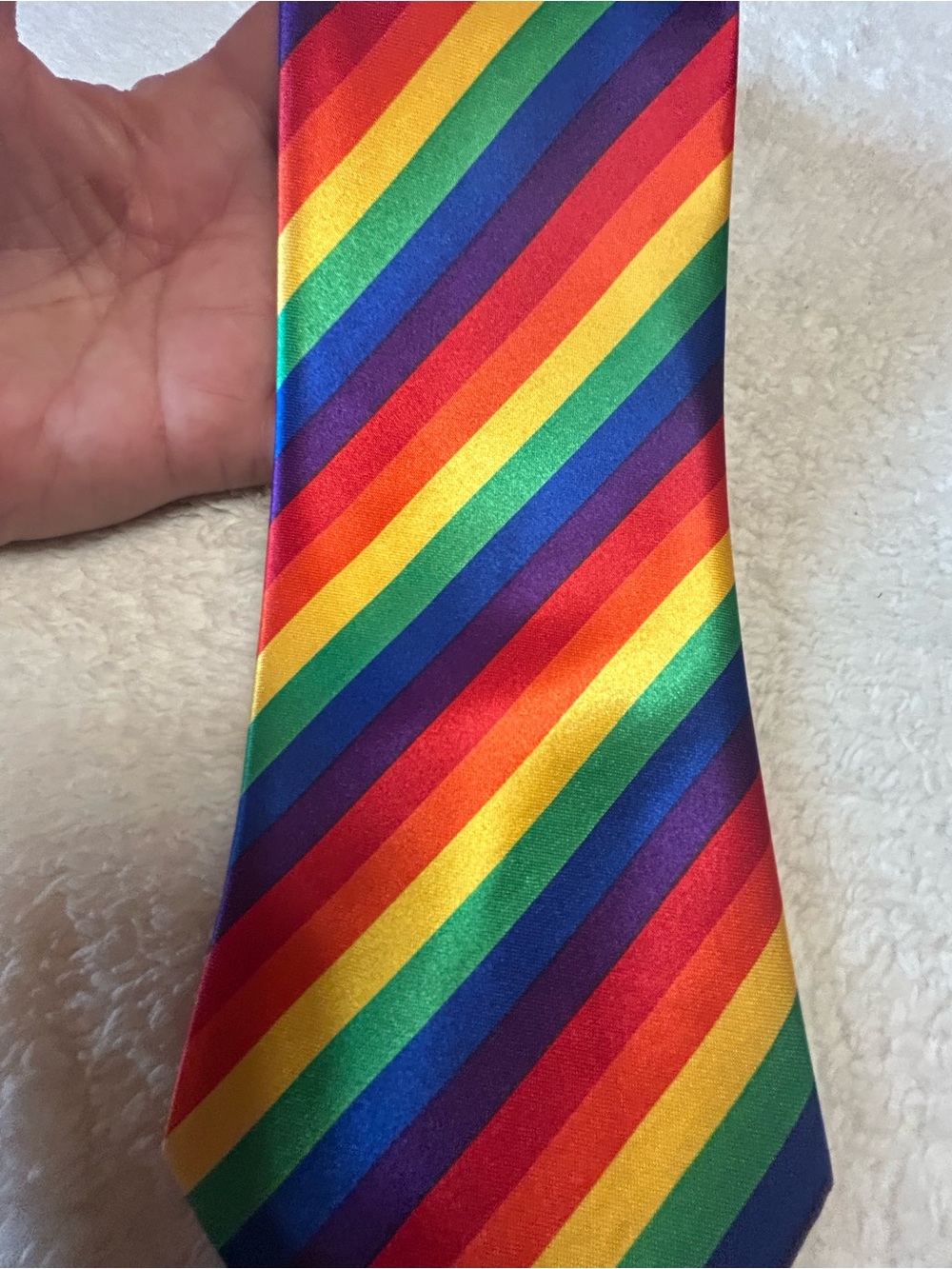 🎁3 for $30 - Rainbow Diagonal Stripe Necktie